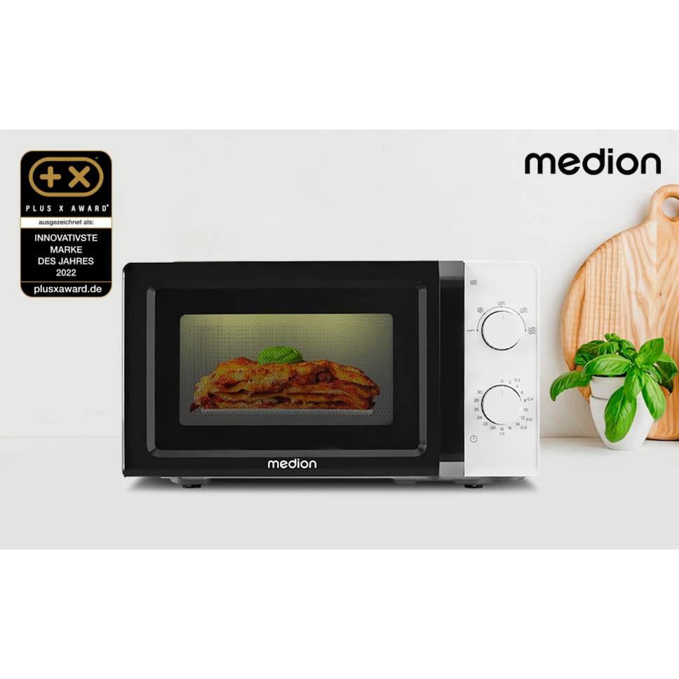 MEDION MD 11475 Superficie piana Solo microonde 20 L 700 W Nero, Bianco-2