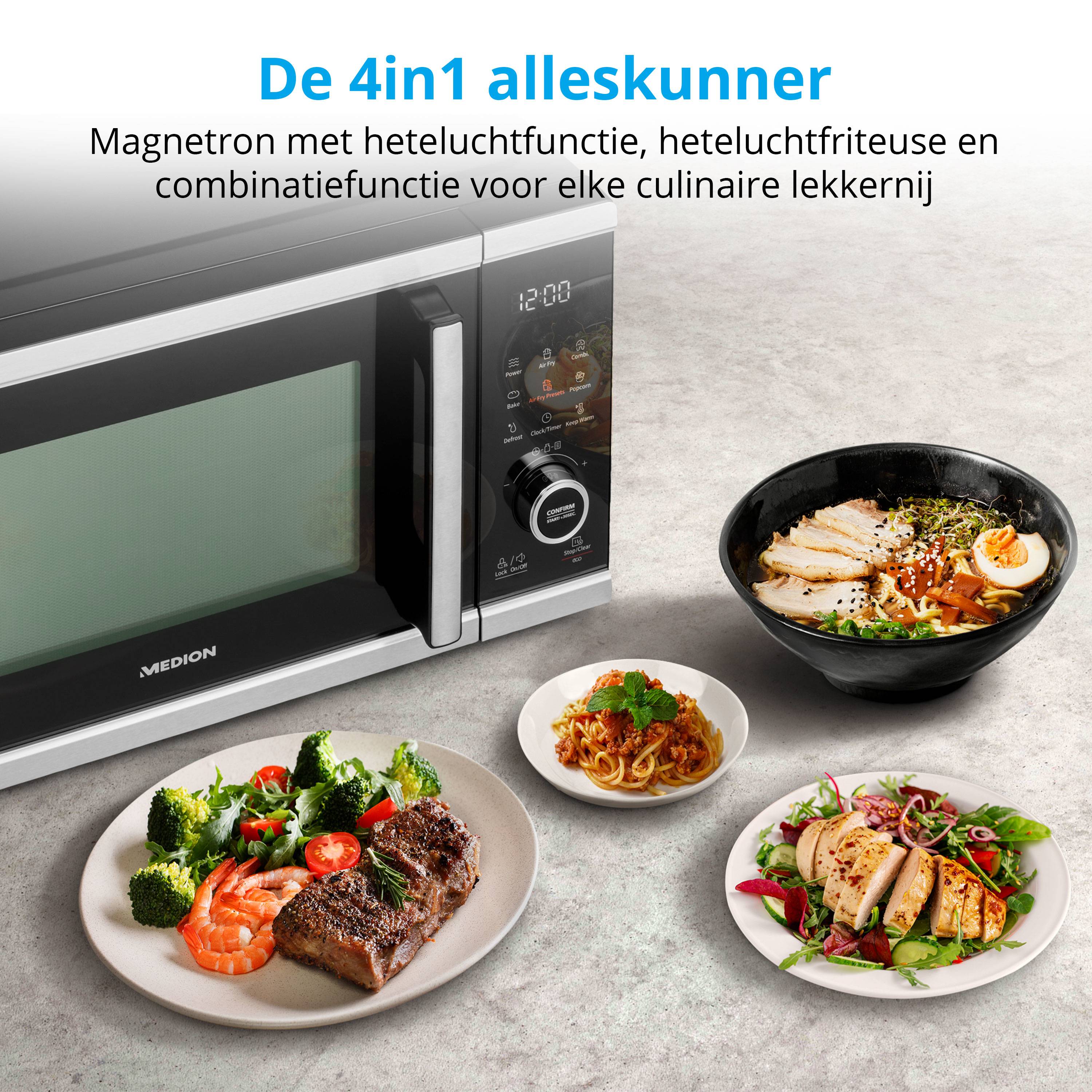 Microonde Medion MD 11499 con grill e friggitrice ad aria calda 25L-2