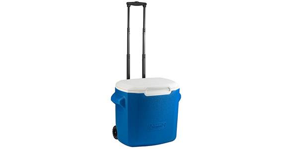 28QT Borsa frigo portatile con ruote Performance blu bianco-1