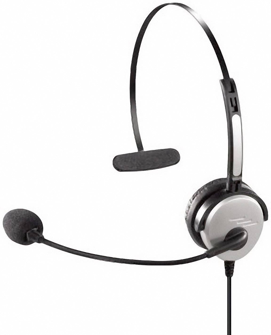 Hama Headband Headset for DECT Telephones Cuffie On Ear via cavo Mono Argento, Nero regolazione del volume Telefono-1