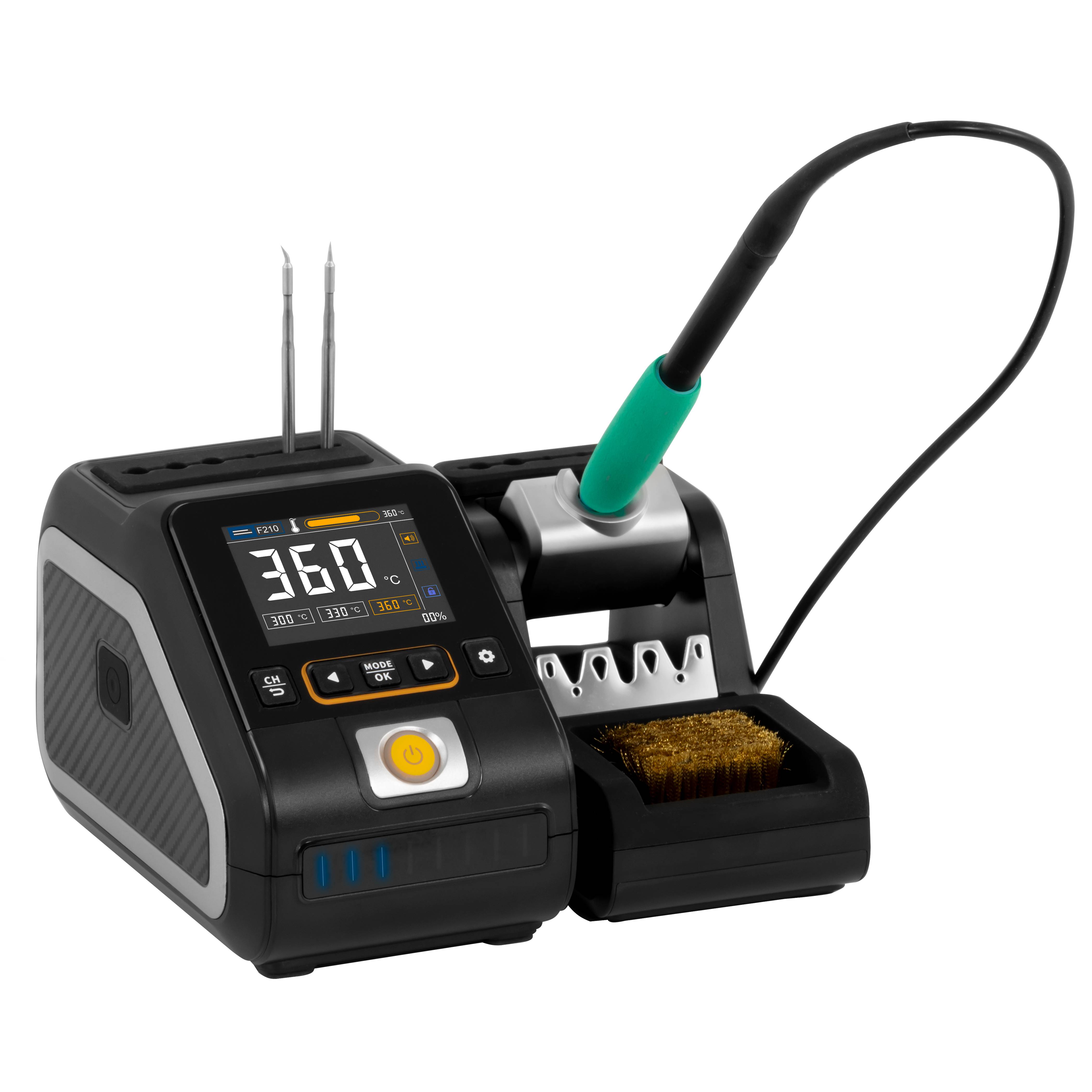 PCE Instruments PCE-SST 200 KIT stazione di saldatura digitale 200 W 100 - 450 °C incl. Punta di saldatura