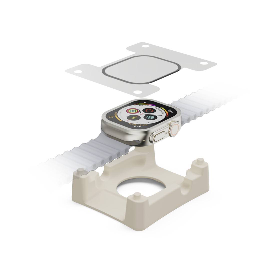 Hama Displayschutz Super Hybrid f Apple Watch Ultra/Ultra 2, 49mm,Montagehilfe (00222771)-0
