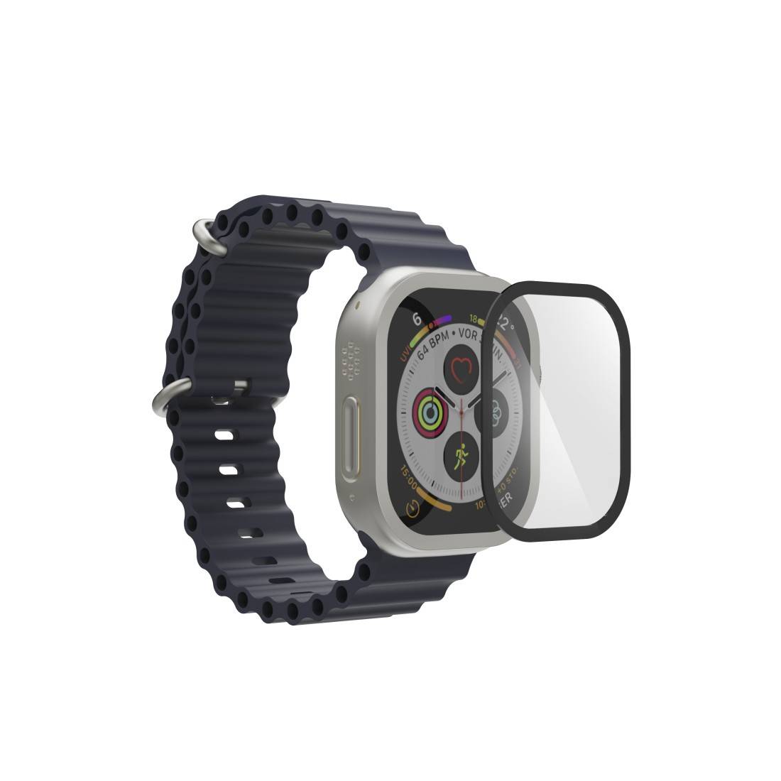 Hama Displayschutz Super Hybrid f Apple Watch Ultra/Ultra 2, 49mm,Montagehilfe (00222771)-2
