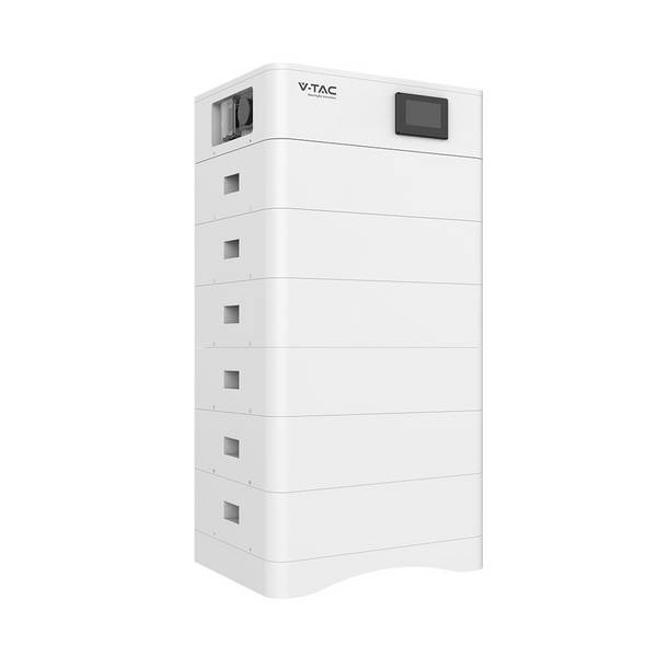 V-TAC Kit Accumulo HV 30.72kWh LFP 307.2V 100Ah 50A Bianco CEI 0-21 IP65