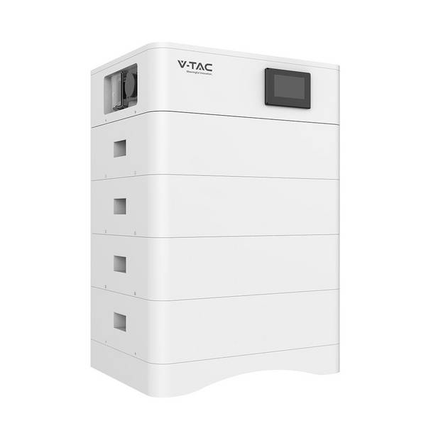 V-TAC Kit Accumulo HV 20.48kWh LFP 204.8V 100Ah 50A Bianco CEI 0-21 IP65