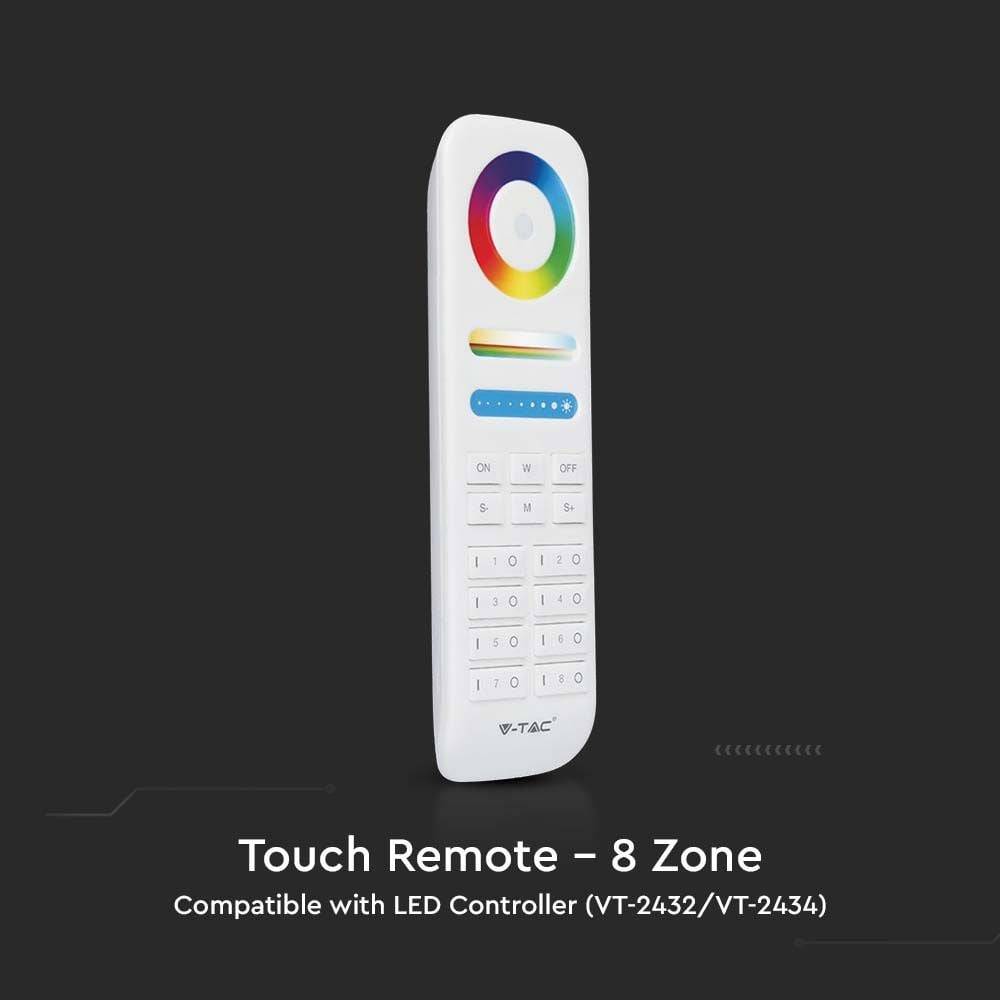 V-TAC Telecomando RF 2.4GHz per Controller Strip LED RGB+CCT 8 Zone Bianco-3