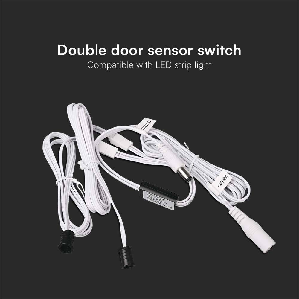 V-TAC Interruttore con Sensore per Porte doppia Anta fino a 60W Compatibile con Strip LED-1