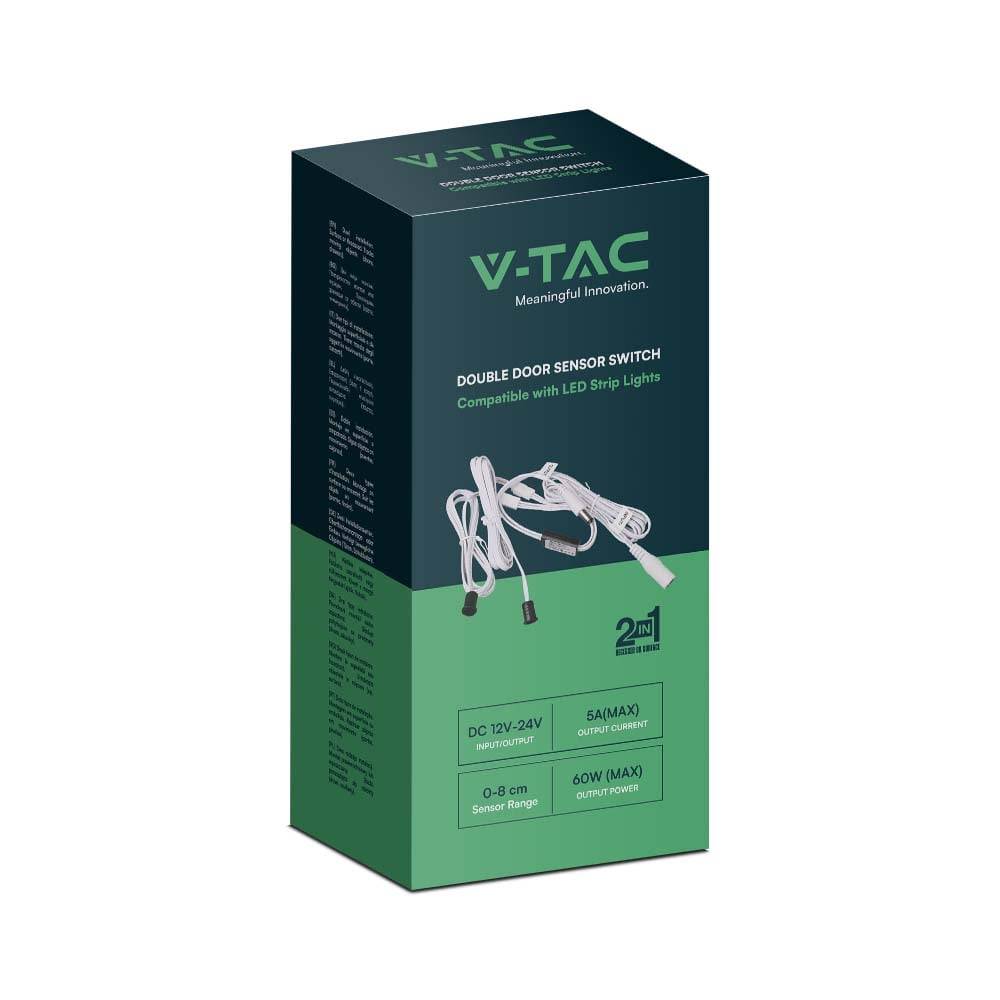 V-TAC Interruttore con Sensore per Porte doppia Anta fino a 60W Compatibile con Strip LED-3