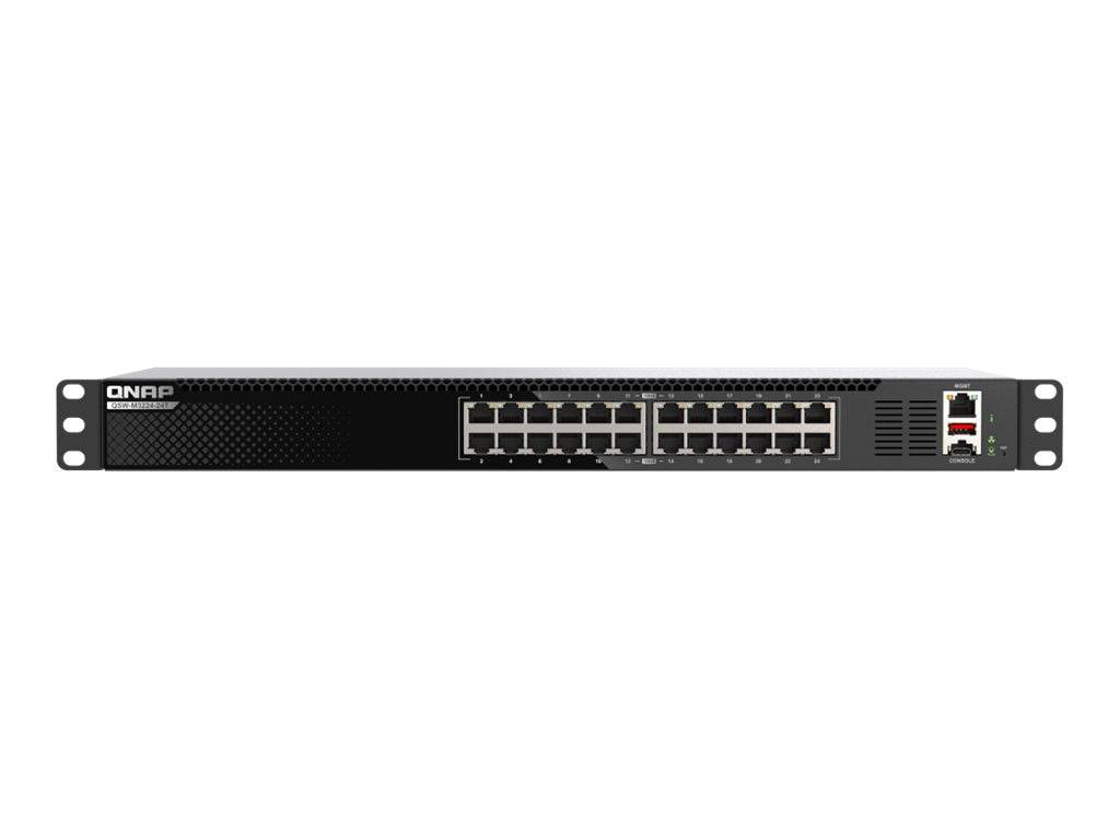 QNAP QSW-M3224-24T - Switch - L3 Lite - managed - 24 x 100/1000/2.5G/5G/10GBase-T - an Rack montierbar (QSW-M3224-24T)-1