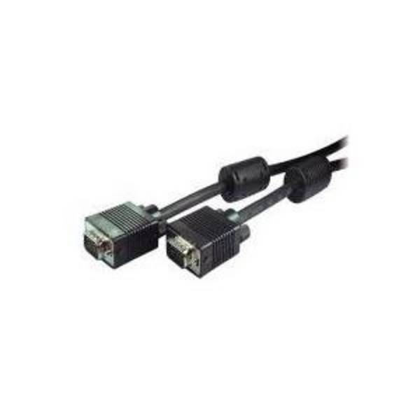 S-VGA-Monitorkabel 2x 15-Pol. HDD-Stecker geschirmt 75 Ohm schwarz 5,0m