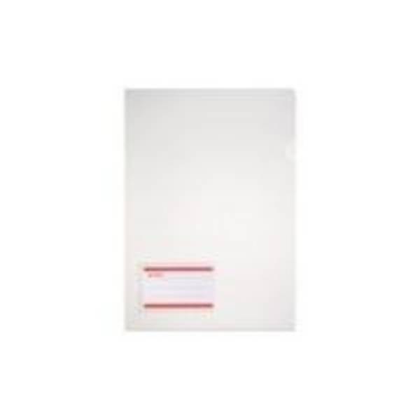 herlitz Sichthülle, Beschriftungsfeld, DIN A4, transparent aus PP-Folie, seitlich und oben offen, 0,18 mm, dokumenten- -