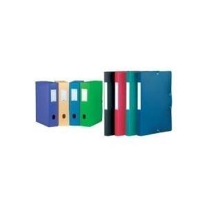 ELBA Sammelbox Memphis, Füllhöhe: 60 mm, DIN A4, rot aus PP, Stärke: 0,7 mm, mit beschriftbarem Rückenschild und (986029-0