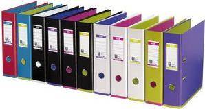 ELBA Ordner myColour, Rückenbreite: 80 mm, violett-hellgrün DIN A4, Einband außen - innen Papier - PP Folie kaschiert (1-0