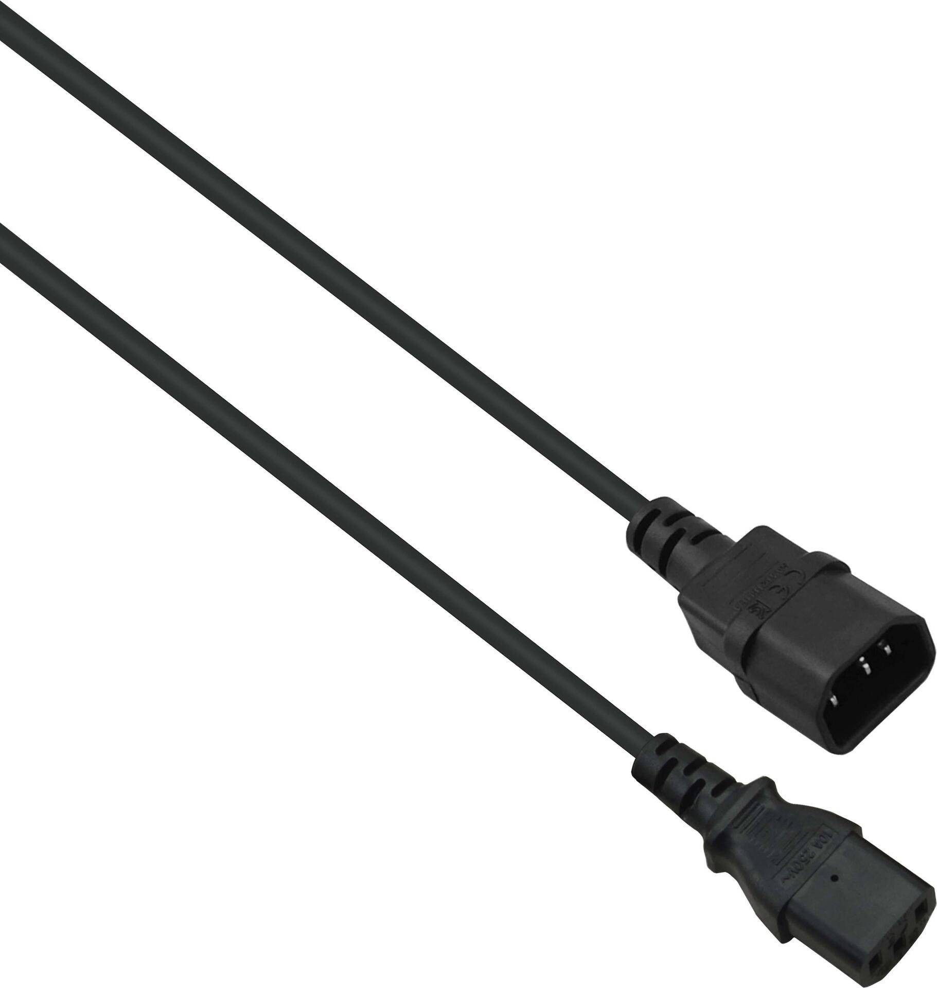Cavo prolunga per apparecchi freddi Helos, da C13 a C14, nero, 1,8 m-0