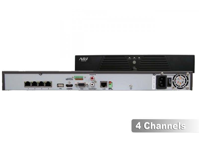 ADJ NVR NETWORK VIDEO RECORDER OLYMPUS 4 CANALI POE 5 MEGAPIXEL MAX 800-00001-0