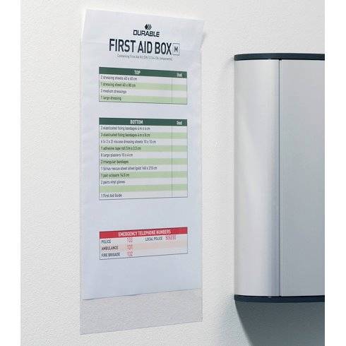 Buste adesive DURABLE POCKETFIX® A4 polipropilene trasparente conf. 10 pezzi - 829519-2