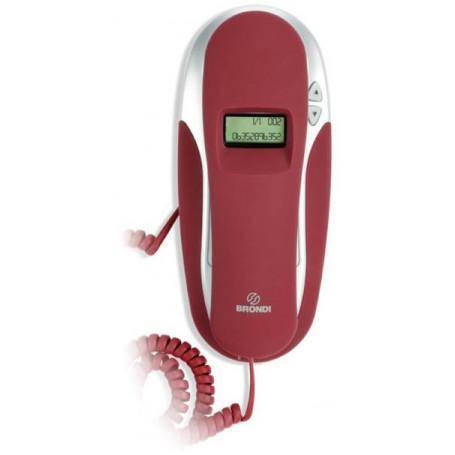BRONDI TELEFONO FISSO KENOBYCID CON LCD ROSSO/BIANCO-0