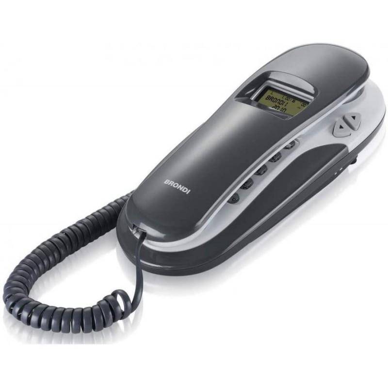 BRONDI TELEFONO FISSO KENOBYCID CON LCD GRIGIO/BIANCO-0