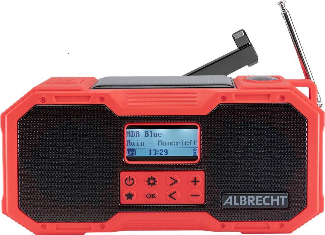 Albrecht DR 112 DAB+ Outdoor Kurbelradio UKW, SOS, Taschenlampe, Solar, PowerBank (27911)-0