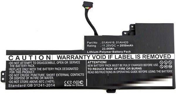CoreParts Laptop Battery 23Wh Li-Pol 11.25V 2050mAh Black - Batterie - 2.050 mAh (01AV420-CP)