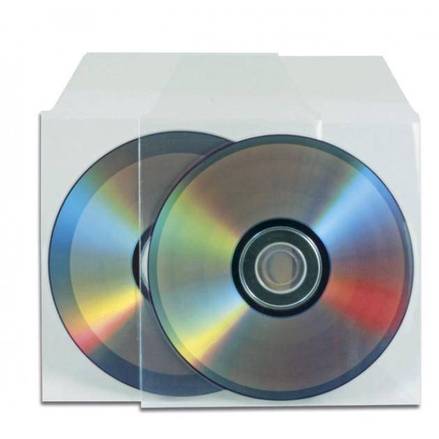 CONFEZIONE DI BUSTINE DA 100 PZ PER CD/DVD CON ALETTA DI CHIUSURA MEDIUM-0