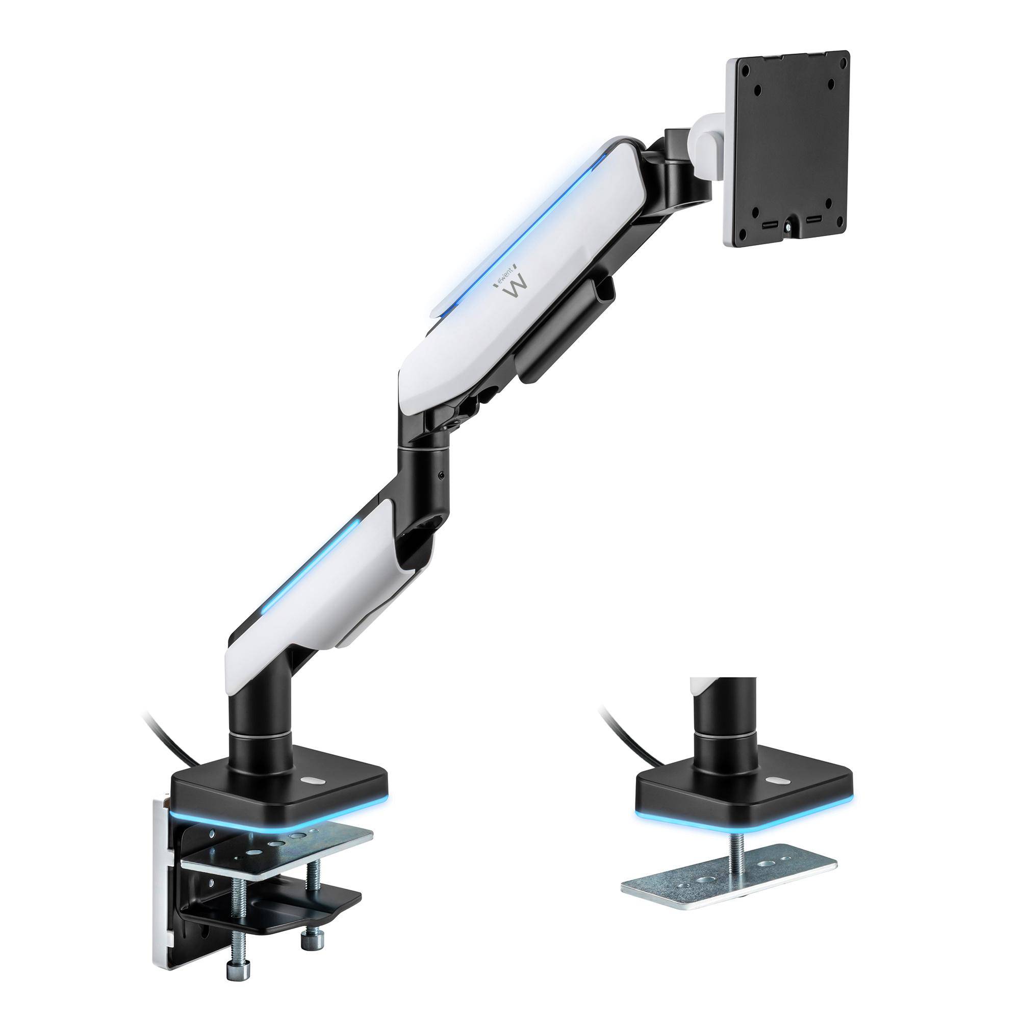 Ewent EW1509 supporto da tavolo per Tv a schermo piatto 124,5 cm (49") Nero, Bianco Scrivania-0