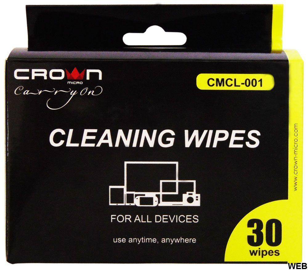 CROWN SALVIETTE PER PULIZIA SCHERMI CONFEZIONE 30 PZ CMCL-001-0