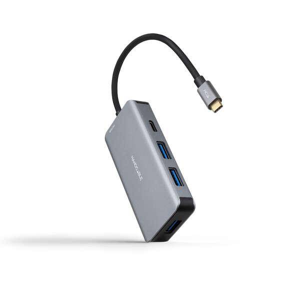 Nanocable 10.16.1005 hub di interfaccia USB 3.2 Gen 1 (3.1 Gen 1) Type-C 5000 Mbit/s Grigio-0