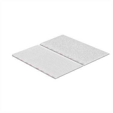 VELCRO® Strisce con gancio e anello autoadesive extra forti, gancio e anello 50 mm x 100 mm x 2 set Bianco