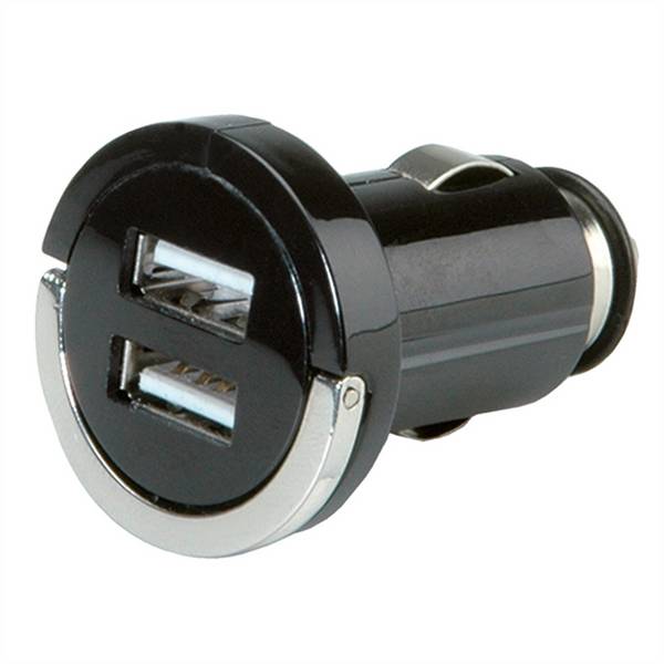 Caricatore USB VALUE con spina per auto, 2 porte, 10W