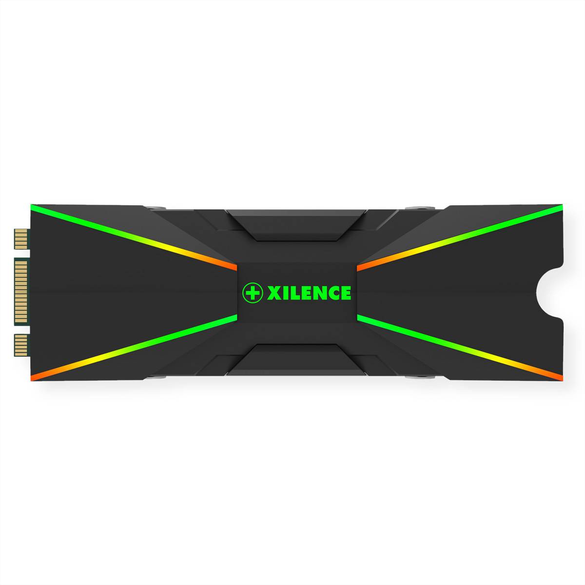 Xilence M2SSD.B.ARGB M.2 2280 SSD PCIe NVMe/SATA Cooler, 3PIN ARGB 5V, passivo-0