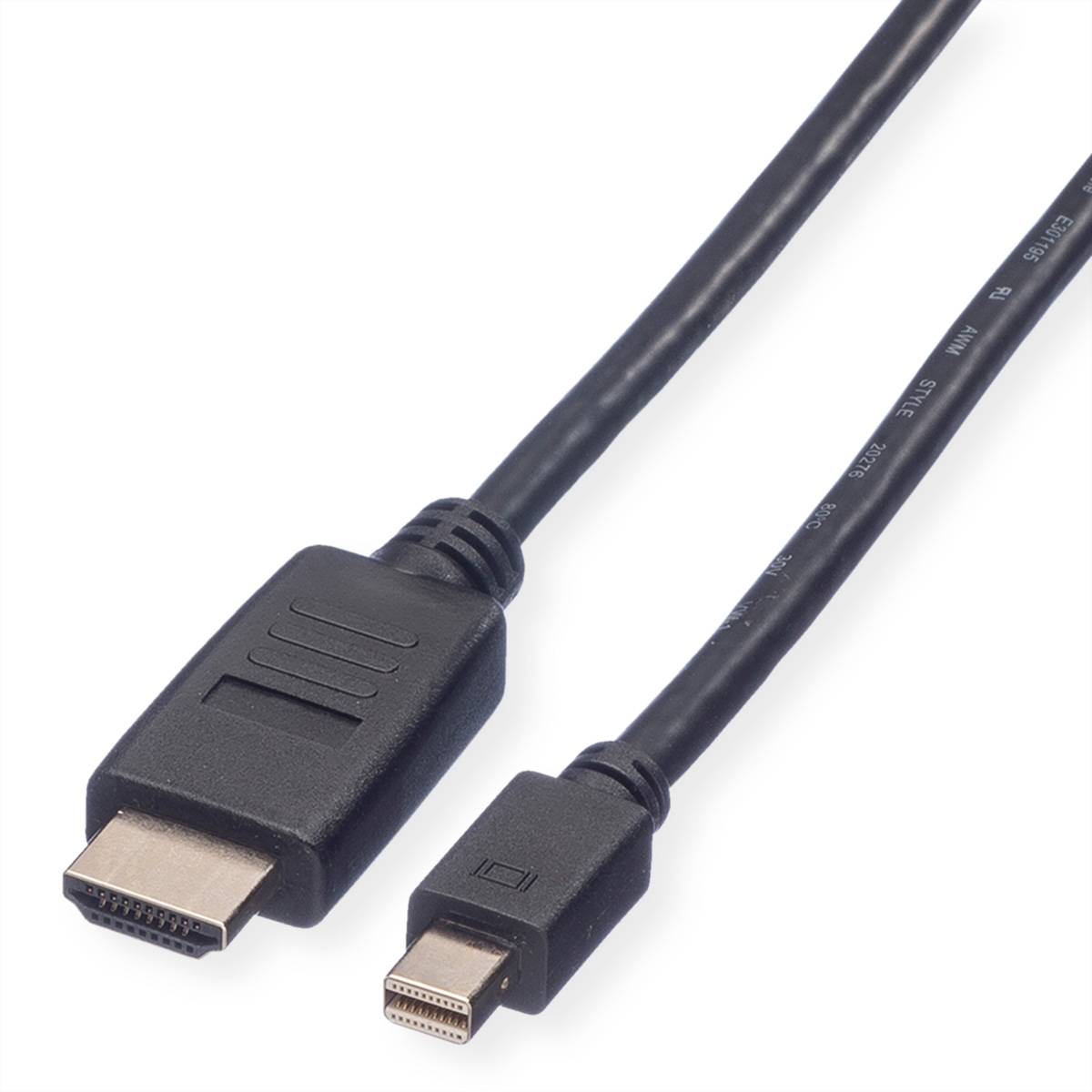 VALUE Cavo Mini DisplayPort, Mini DP-HDTV, ST/ST, nero, 1 m-0