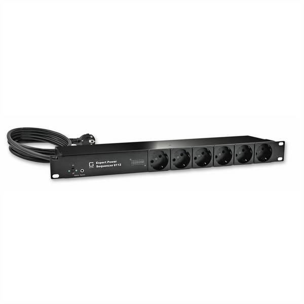 GUDE 8112-4 Expert Power Sequencer 6x contatto di terra con protezione da sovratensione e filtro di rete