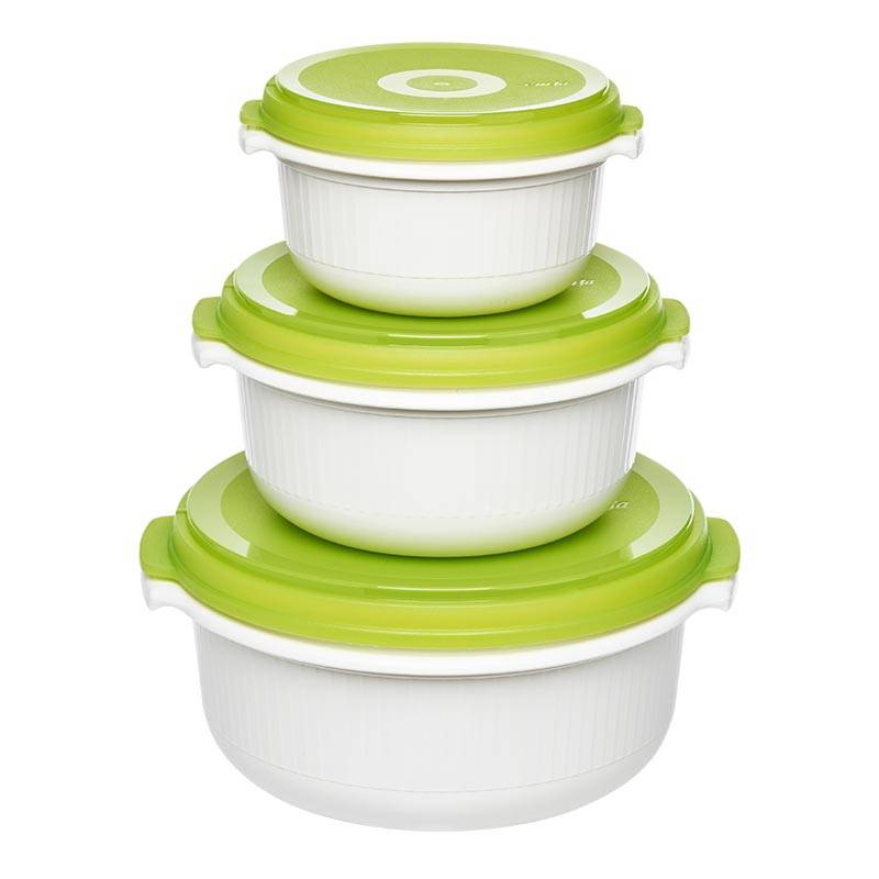 Emsa 509741 Micro Family confezione da 3 0,5 / 1,0 / 1,5 L bianco / verde chiaro-0