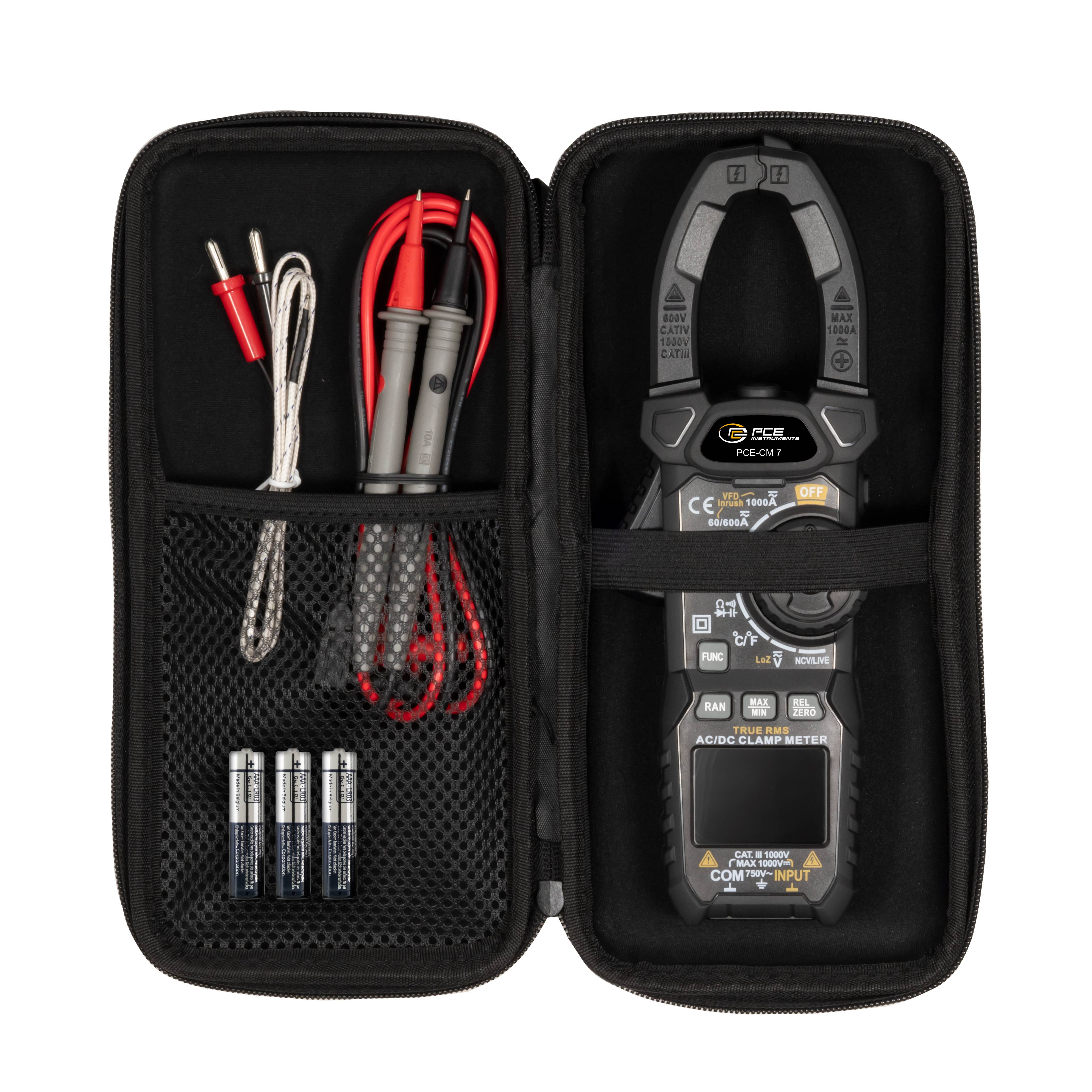 PCE Instruments PCE-CM 7 Multimetro portatile digitale Data logger CAT III 1000 V Display (Counts): 6000-6