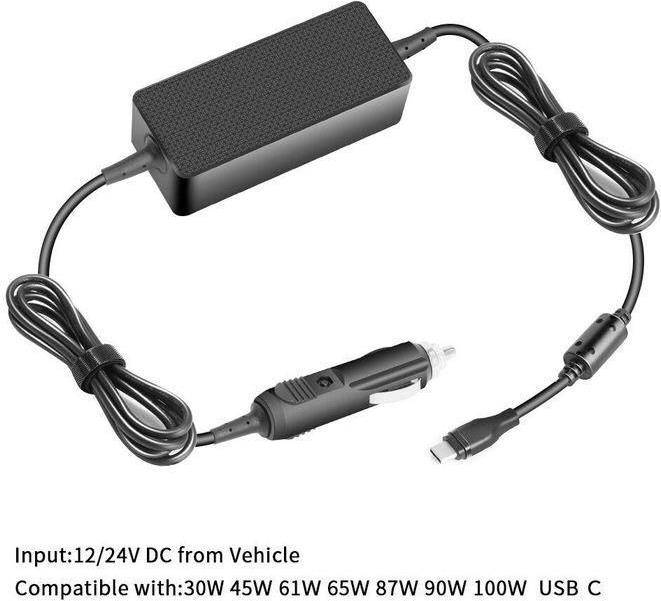 CoreParts USB-C Car Charger 100W 5V2A-20V5A USB PD3.0 - PC-/Server Netzteil (40AK0065WW-CP)-0