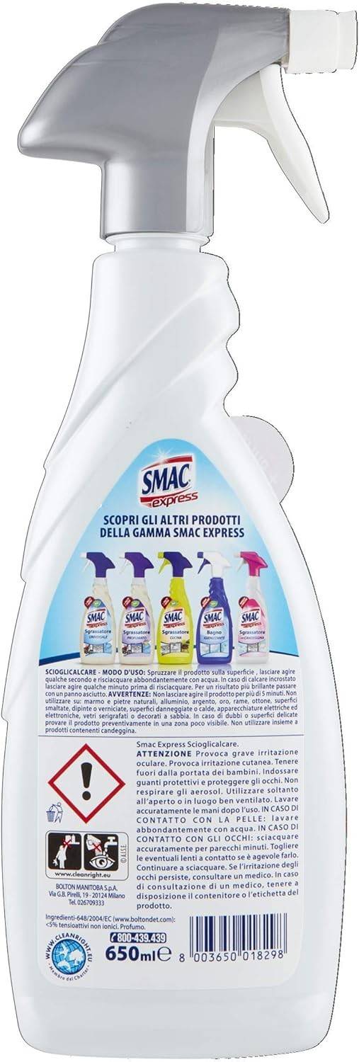 12 X Smac Express Scioglicalacare Spray Igienizzante Anticalcare Previene Calcare-2
