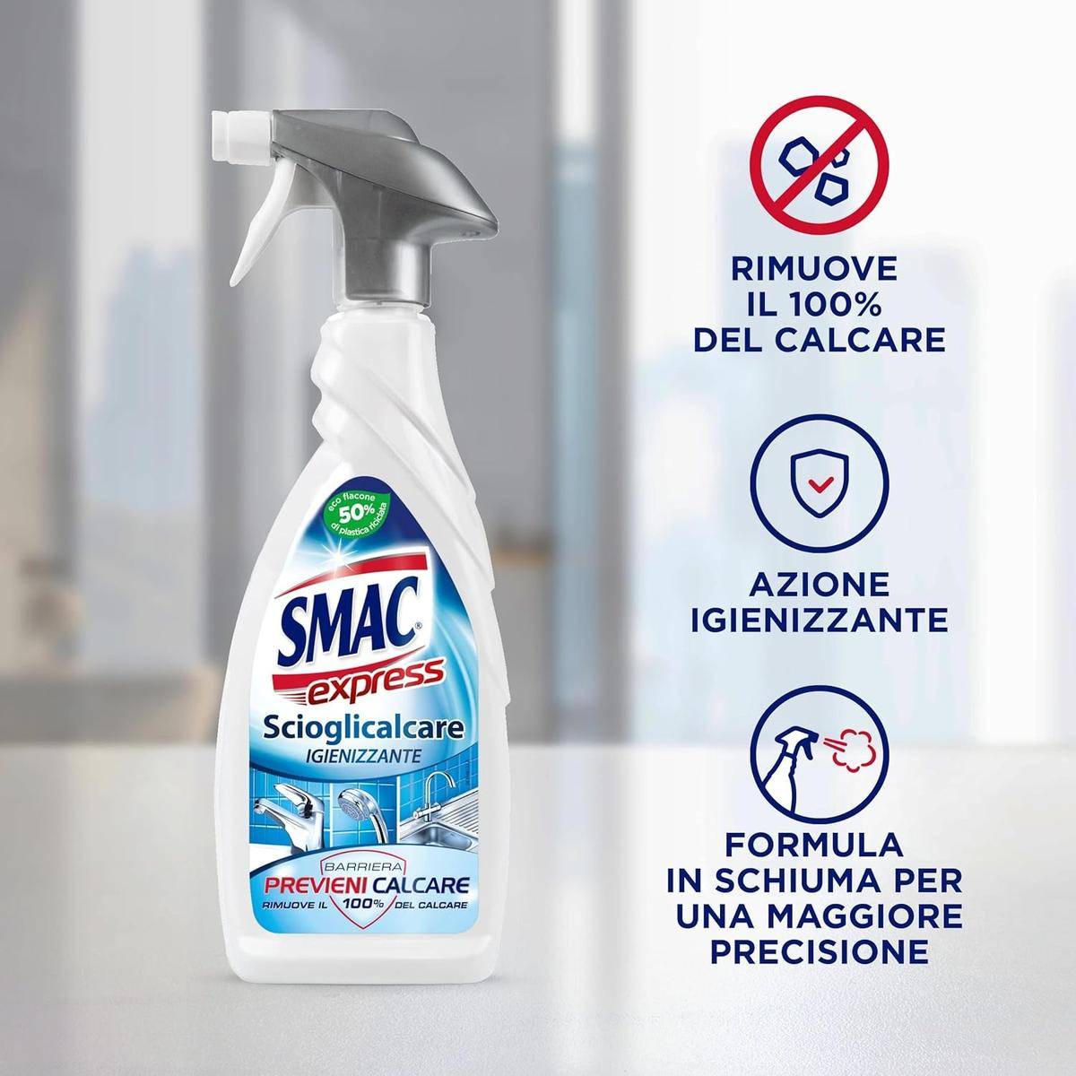 12 X Smac Express Scioglicalacare Spray Igienizzante Anticalcare Previene Calcare-3