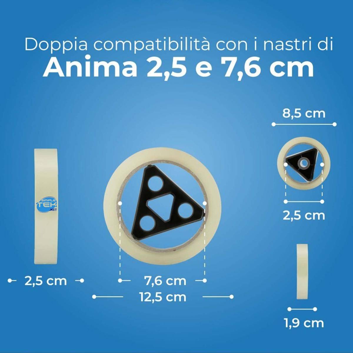 Dispenser Di Nastro Adesivo Da Tavolo Da 1" 3" Supporto 25mm 76mm Antiscivolo-2