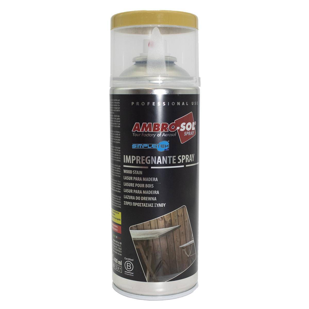 Impregnante Spray Per Legno Rovere Protettivo Infissi Pergole Barche 400ml-0
