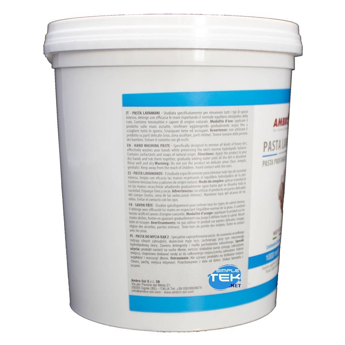 Pasta Lavamani Sapone Disinfettante 1lt 1 Litri Detergente Profumata Officina-2