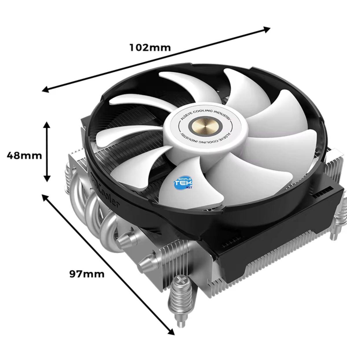 Dissipatore Cpu Low Profile 48mm 150w Argb Lga 1200 1366 1150 1151 1155 1156-4