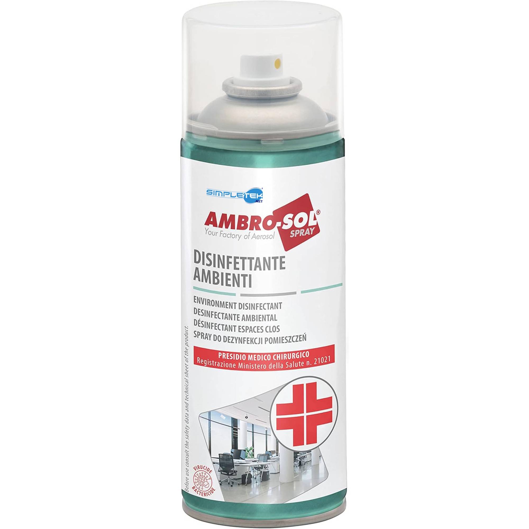 Bomboletta Spray Disinfettante Per Ambienti Antibatterico Pmc Presidio Medico-1