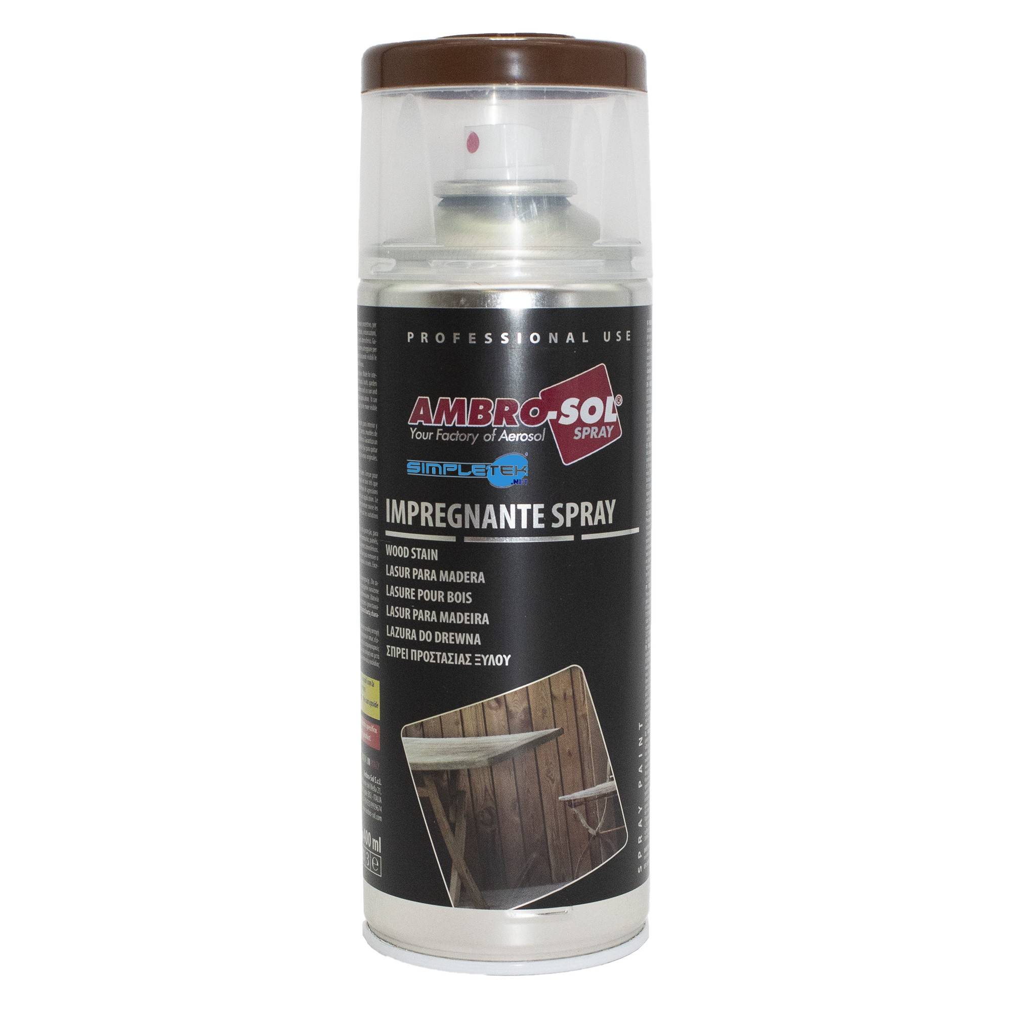 Impregnante Spray Per Legno Noce Scuro Protettivo Infissi Pergole Barche 400ml-0