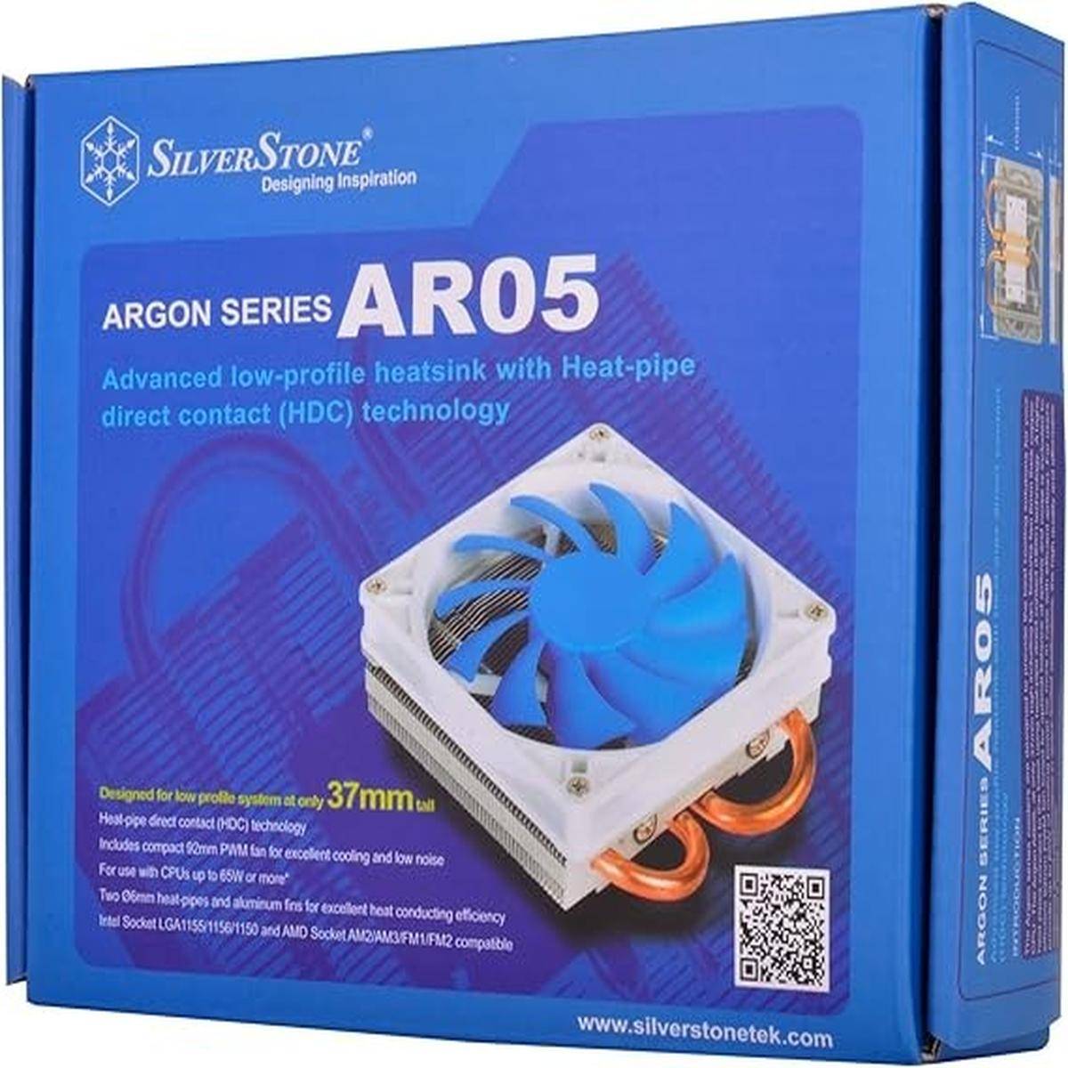 Silverstone Sst-ar05 Dissipatore Low Profile 37mm Lga115x Lga 1156 1155 1150 1151 1200 Am2 Am3 Fm1 Fm2 Am2+ Am3+ 65w-4