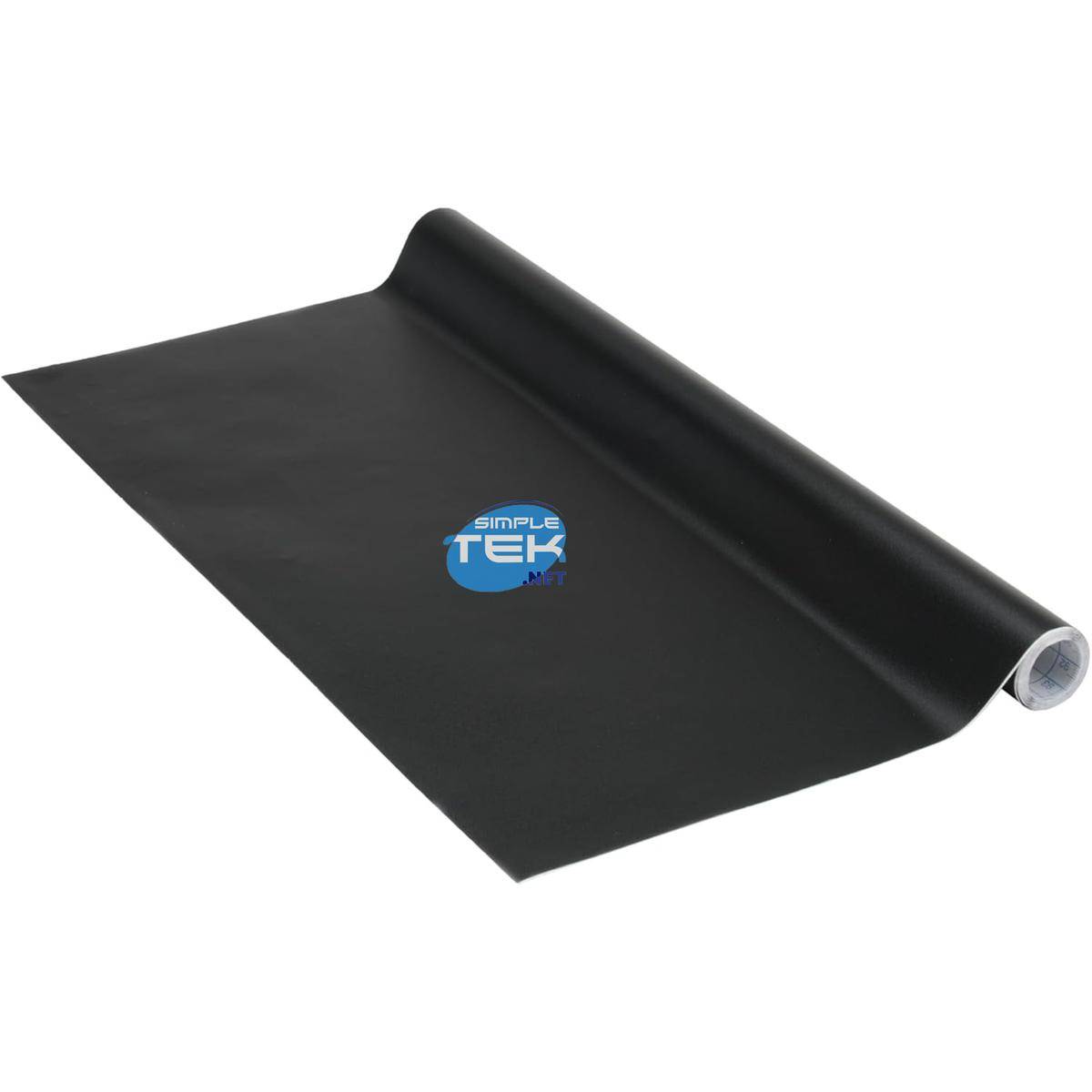 Pellicola Adesiva Nera Opaca 45cm X 2m 0,16mm Rotolo Nero Autoadesivo Pvc-0