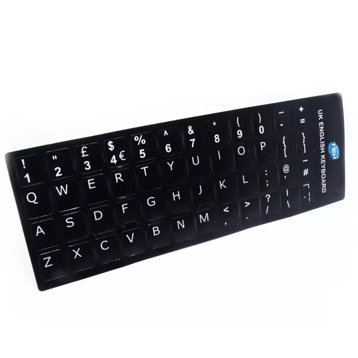 Adesivi Tastiera Neri Layout Qwerty Uk Inglese Eng Lettere Notebook Pc Nero-1