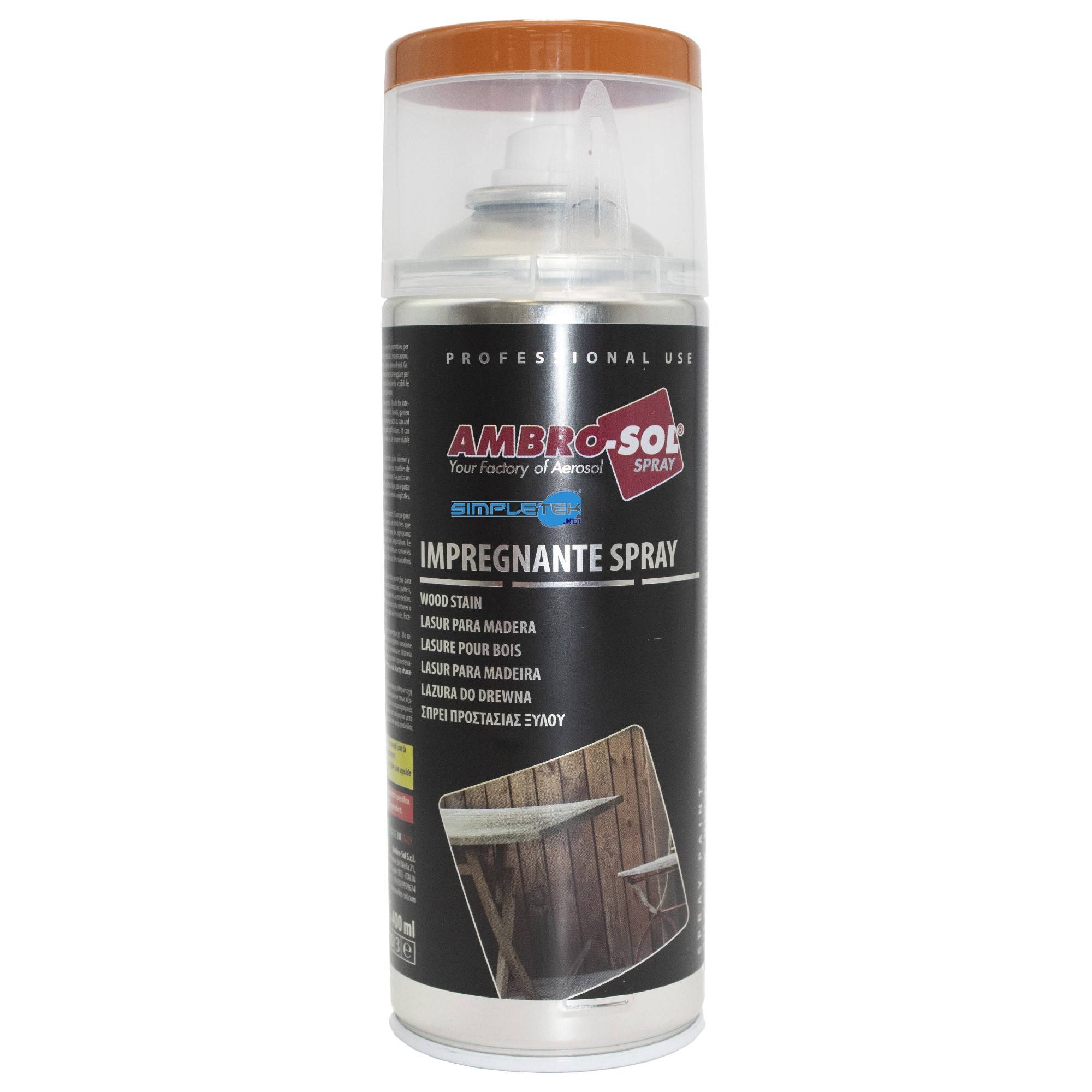 Impregnante Spray Per Legno Noce Chiaro Protettivo Infissi Pergole Barche 400ml-1
