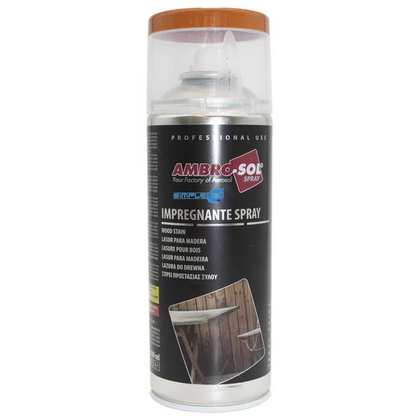 Impregnante Spray Per Legno Noce Chiaro Protettivo Infissi Pergole Barche 400ml