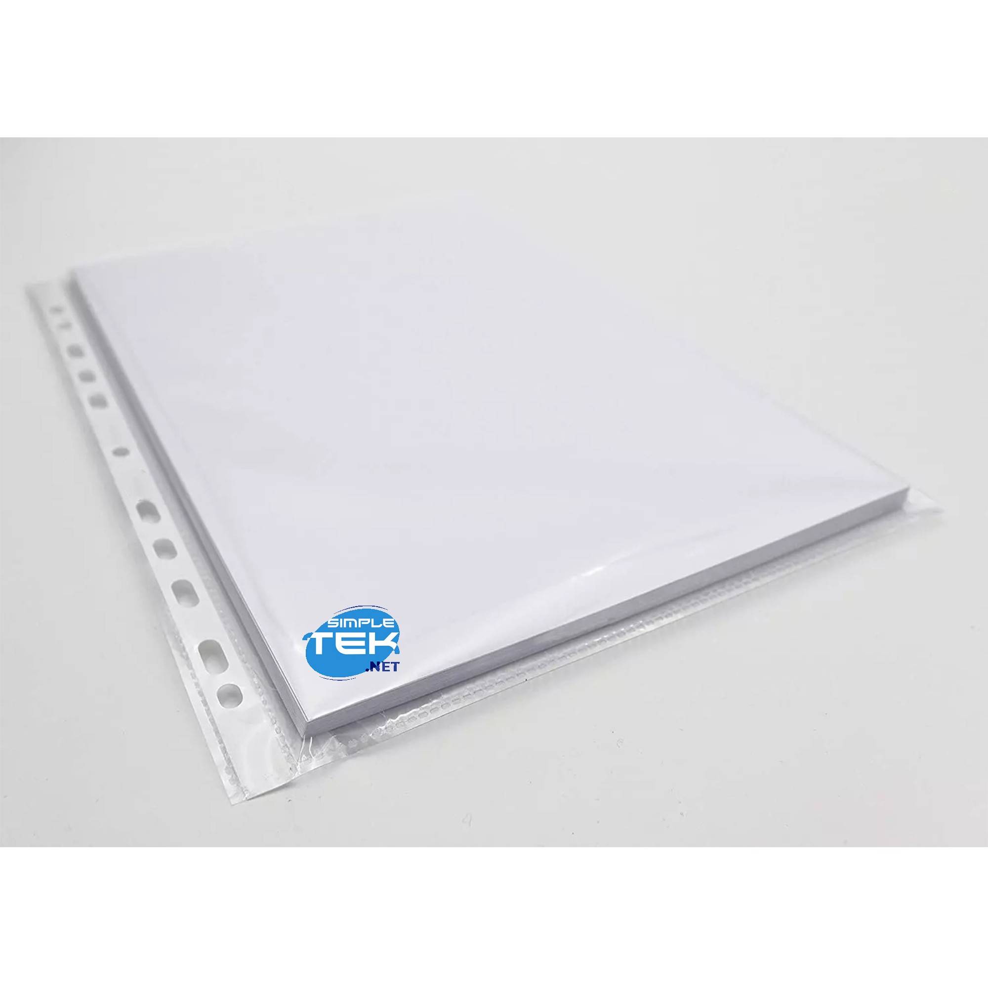 50 X Buste Forate Alto Spessore 22x30 Per Raccoglitori Ad Anelli Documenti-1